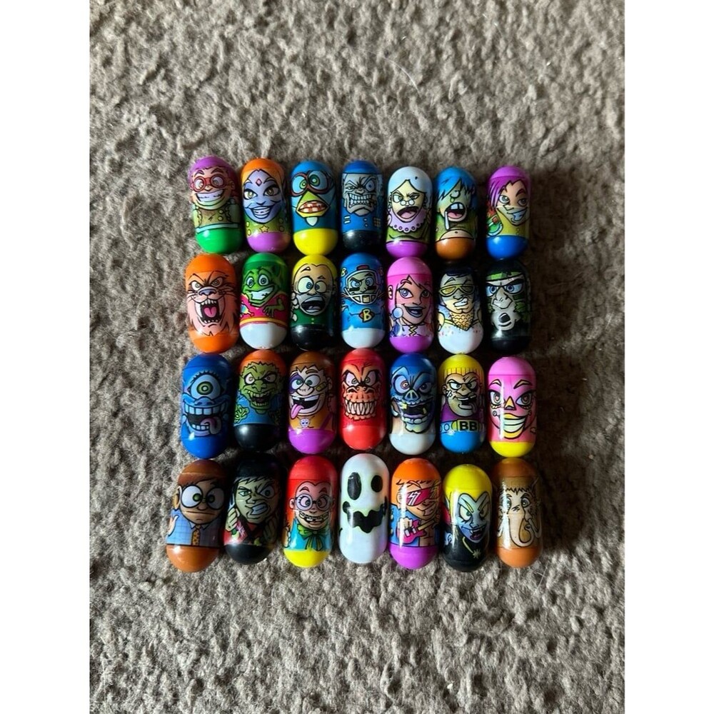 Mighty Beanz Lot - 28 Assorted Figures Monsters Characters